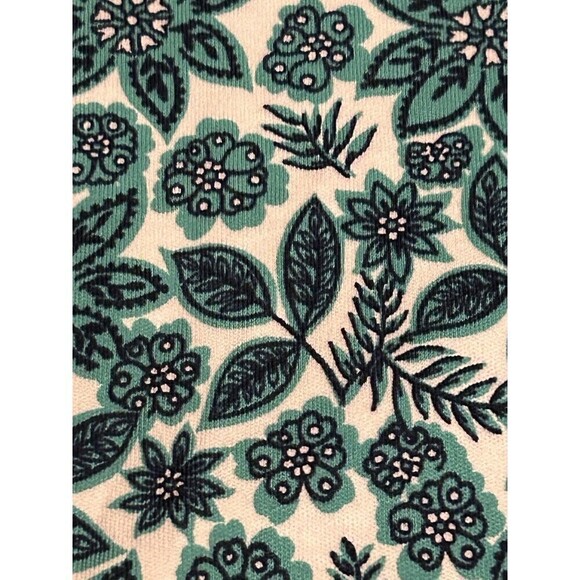 Lands End Women’s MP Turtleneck Blue Green Floral Paisley Print Soft Long Sleeve - Picture 4 of 14